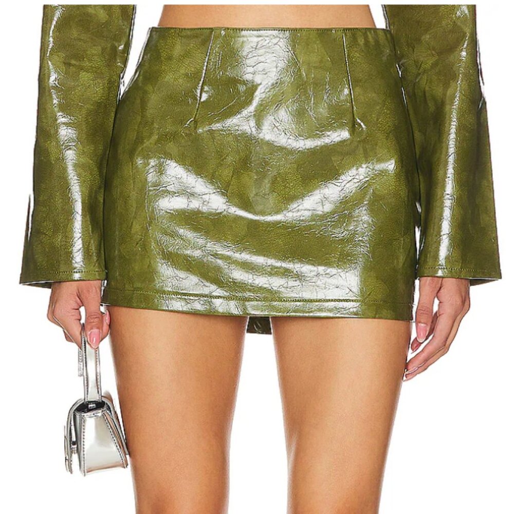 superdown Ethel Faux Leather Skirt